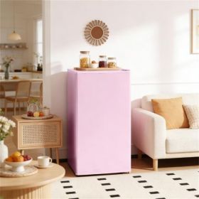 Mini fridge, freezer, pink color