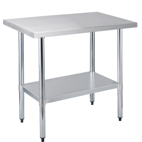 24" x 36" 18-Gauge Stainless Steel Commercial Work Table