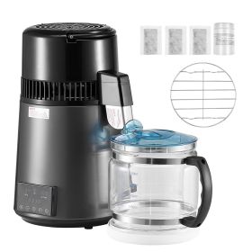 Water Distiller, 4L 1.1 Gallon Pure Water Purifier Filter For Home Table Countertop, 1750W Distilled Maker with Glass Pot