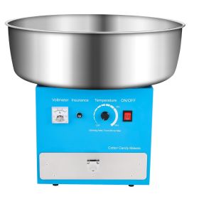 Electric Cotton Candy Machine, 1000W Commercial Candy Floss Maker with 20.5 in Stainless Steel Bowl, Sugar Scoop, and Drawer, Easy Home Use