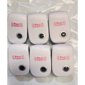 6Pcs Ultrasonic Pest Repeller, Pest Control Plug In Indoor Pests For Mosquito, Insects,Cockroaches, Rats, Bug, Spider (Option: Black)